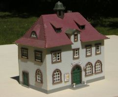 B 350, Pfarrhaus vorne von links